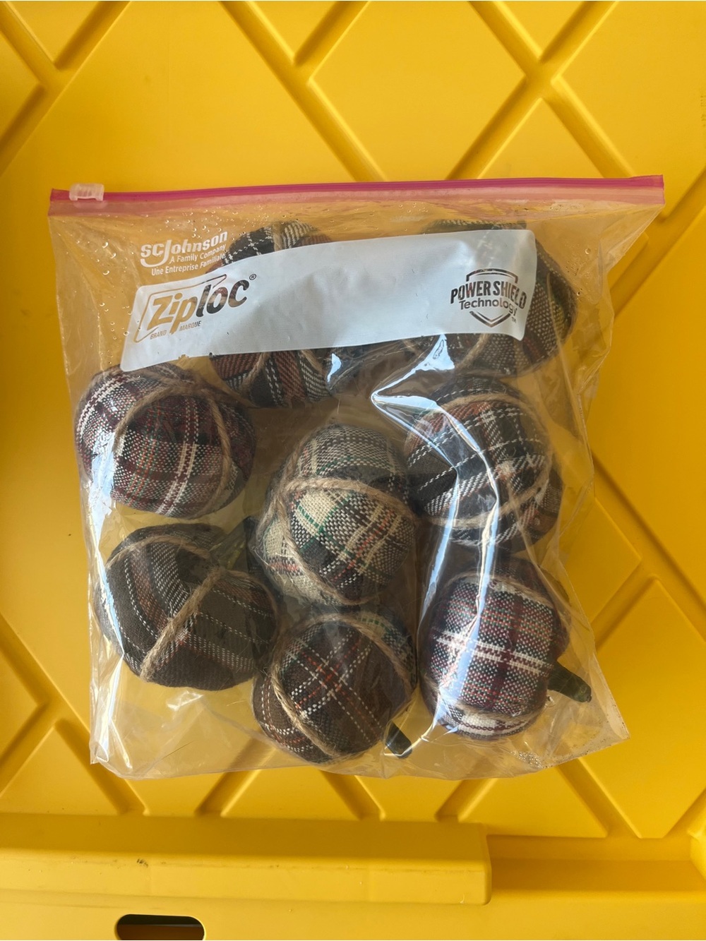 8 Fall Plaid Decorative Pumpkins